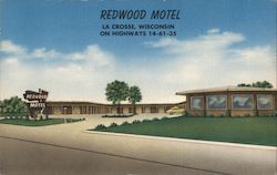 Redwood Motel La Crosse, WI Postcard Postcard Postcard