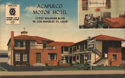 Acapulco Motor Hotel Los Angeles, CA Postcard Postcard Postcard