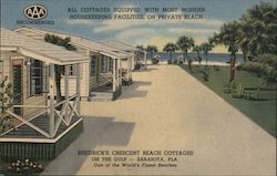Shedrick's Crescent Beach Cottages on the Gulf - Sarasota, Florida Postcard