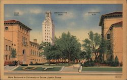 Main Entrance to University of Texas Austin, TX Postcard Postcard Postcard