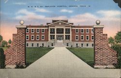 Missouri–Kansas–Texas Railway Employes' Hospital Denison, TX Postcard Postcard Postcard