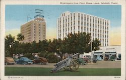 Skyscrapers from Court House Lawn Postcard