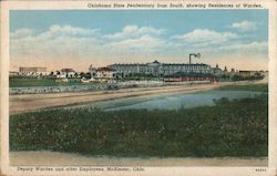 Oklahome State Pentitentiary from South, showing Residences of Warden Postcard