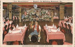 Fischer's Alt Heidelberg Restaurant Detroit, MI Curt Teich Postcard Postcard Postcard
