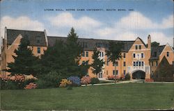 Lyons Hall, Notre Dame University Postcard
