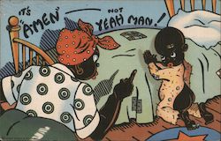 It's Amen, Not Yeah Man! Mamie Scolds Boy Saying His Prayers Postcard