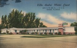 Villa Andre Motel Miami, FL Postcard Postcard Postcard