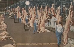 Beef Dressing Department, Swift & Company Postcard