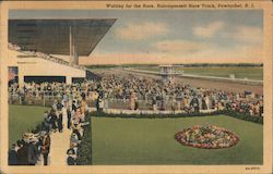 Waiting for the Race, Narragansett Race Track Postcard