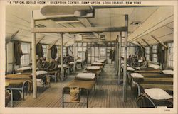 Typical Squad Room, Reception Center, Camp Upton Yaphank, NY Postcard Postcard Postcard