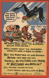 We don't know /bout the bluebirds a flyin' over Dover.... Postcard