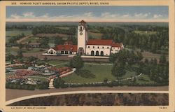 Howard Platt Gardens, Union Pacific Depot Boise, ID Postcard Postcard Postcard