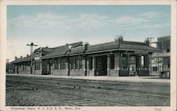 Passenger Depot, K.C.& S.R.R. Mena, AR Postcard Postcard Postcard