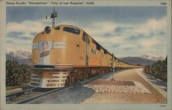 Union Pacific Streamliner "City of Los Angeles" Postcard