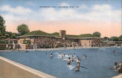 Swimming Pool Baraboo, WI Postcard Postcard Postcard