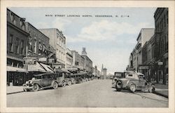 Main Street Looking North, Henderson, North Carolina Postcard Postcard Postcard