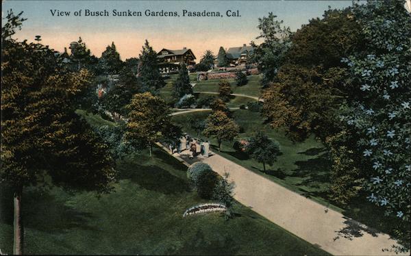 View of Busch Sunken Gardens Pasadena California