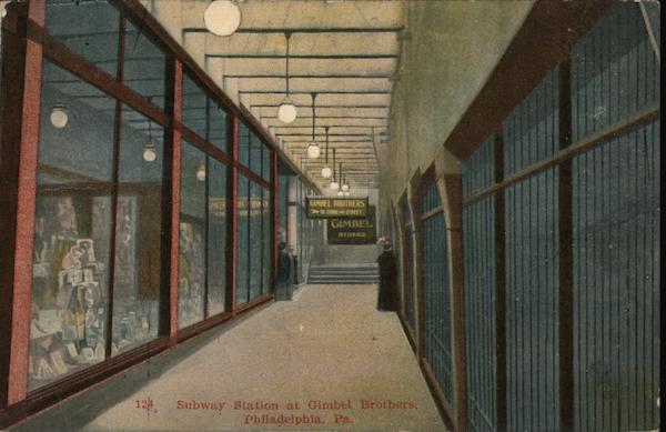 Subway Station at Gimbel Brothers Philadelphia Pennsylvania