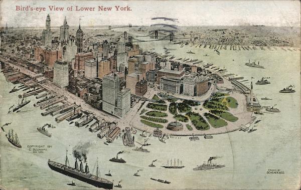 Bird's-Eye View of Lower New York