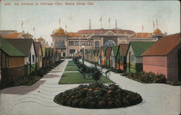 An Avenue in Cottage City, Boardwalk Santa Cruz California