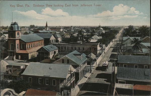 Birdseye View Looking East from Jefferson Tower Key West Florida