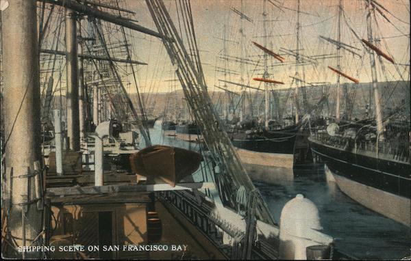 Shipping Scene on San Francisco Bay California
