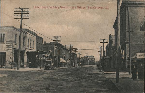 State Street Looking North to the Bridge Beardstown Illinois