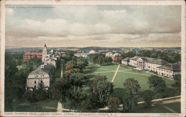 Campus From Library Tower, Cornell University Ithaca New York