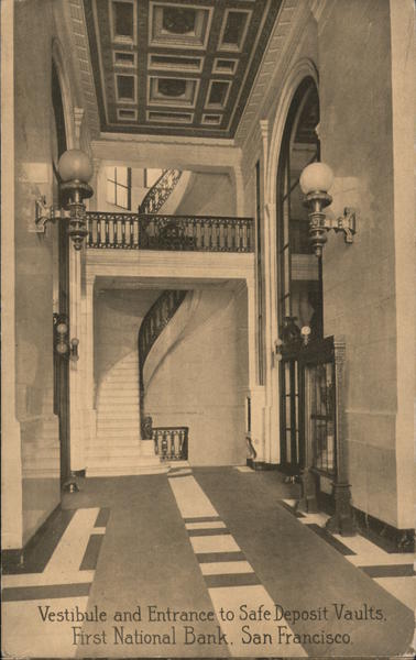 Vestibule and Entrance to Safe Deposit Vaults, First National Bank San Francisco California