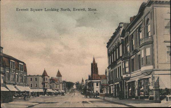 Everett Square Looking North Massachusetts