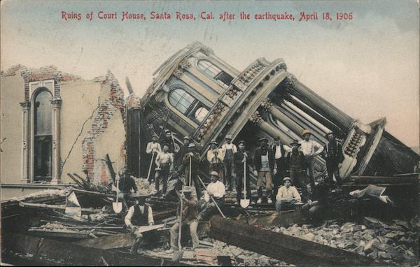 Ruins of Court House after the Earthquake April 18, 1906 Santa Rosa California