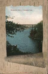 Milwaukee River at Riverside Park Wisconsin Postcard Postcard Postcard