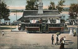Double Deck Car, Celoron Park Postcard