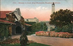 Entrance to Court, Hotel Wentworth Pasadena, CA Postcard Postcard Postcard