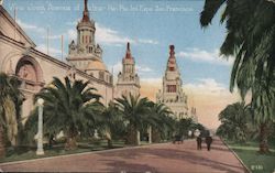 View alonng Avenue of Palms-Pan. Pac. Int. Expos Postcard