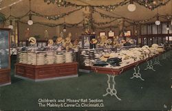 Children's and Misses' Hat Section The Mabley & Carew Co Postcard