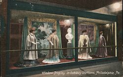 Window Display in Subway Stations Postcard