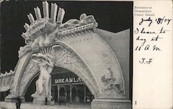 Entrance to Dreamland, Coney Island Postcard
