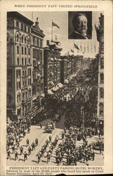 When President Taft Visited Springfield Massachusetts Postcard Postcard Postcard