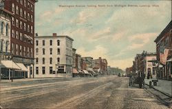 Washington Avenue, Looking North From Michigan Avenue Postcard