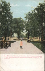 Drexel Boulevard from 43rd Street Postcard