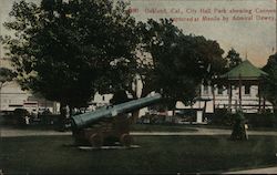 City Hall Park, Cannon Captured at Manila by Admiral Dewey Postcard