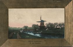 Dutch Landscape by Fredericus Jacobus van Rossum du Chattel Postcard