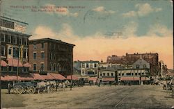 Washington Square, looking towards Merrimac Street Postcard