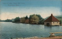 View of Lake, Green Hill Park Worcester, MA Postcard Postcard Postcard