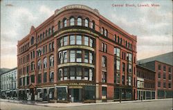 Central Block Lowell, MA Postcard Postcard Postcard