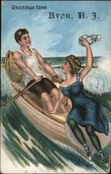 Greetings from Avon, N.J. Postcard
