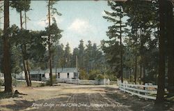 Forest Lodge on the 17 Mile Drive, Monterey County Postcard