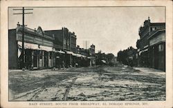 Main Street, South from Broadway El Dorado Springs, MO Postcard Postcard Postcard