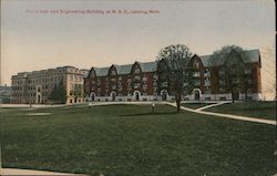Wells Hall and Engineering Building at M.A.C. Postcard
